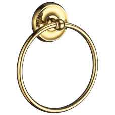 Smedbo Villa Towel Ring Polished Brass